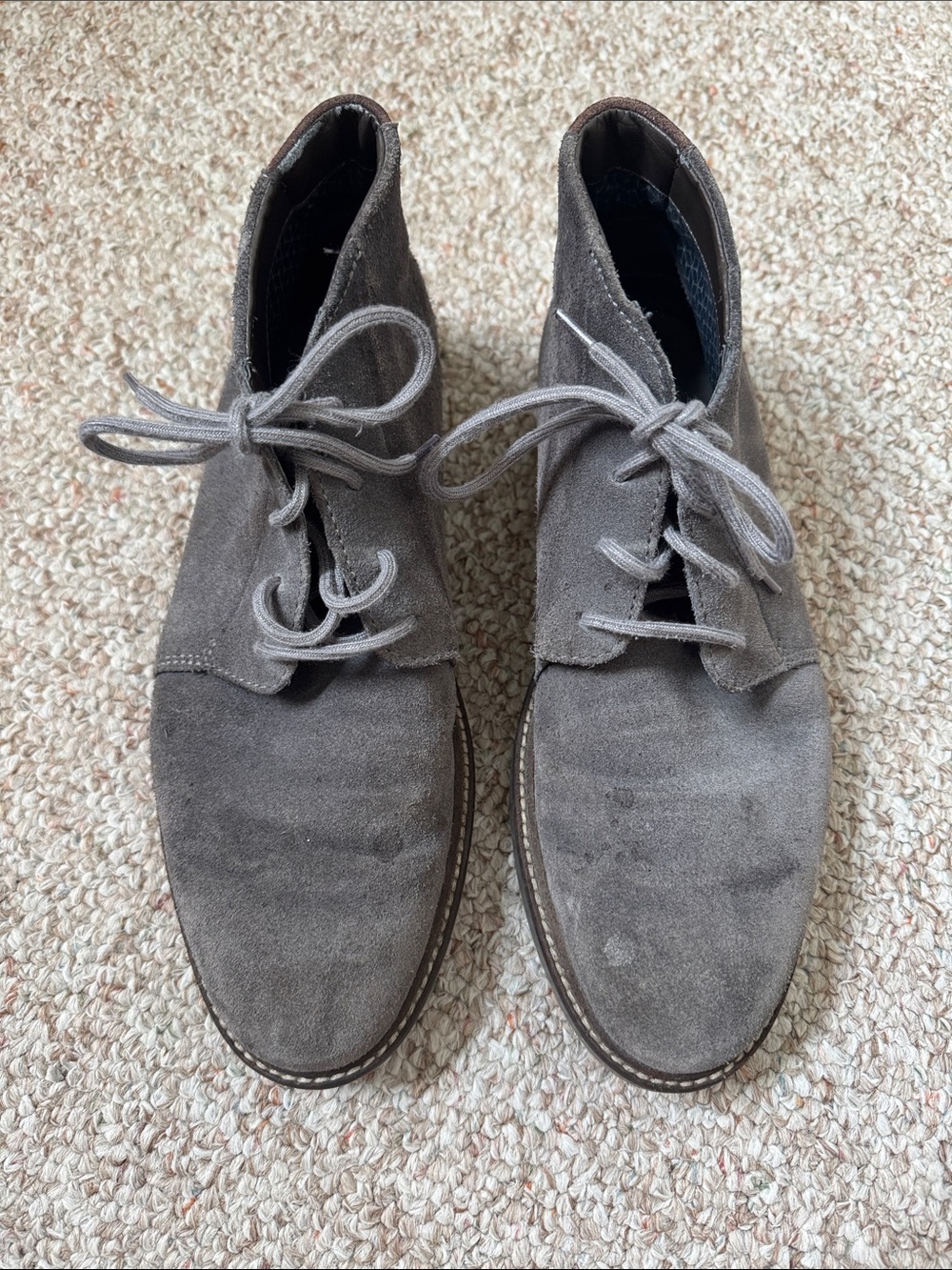 Clarks Men's Gray Suede Lace-Up Chukka Boots 8.5